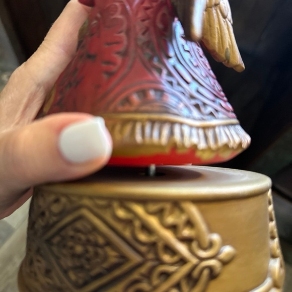 Vintage Napco Wind Up Musical Angel Playing Mandolin It Plays Silent Night - Picture 8 of 12